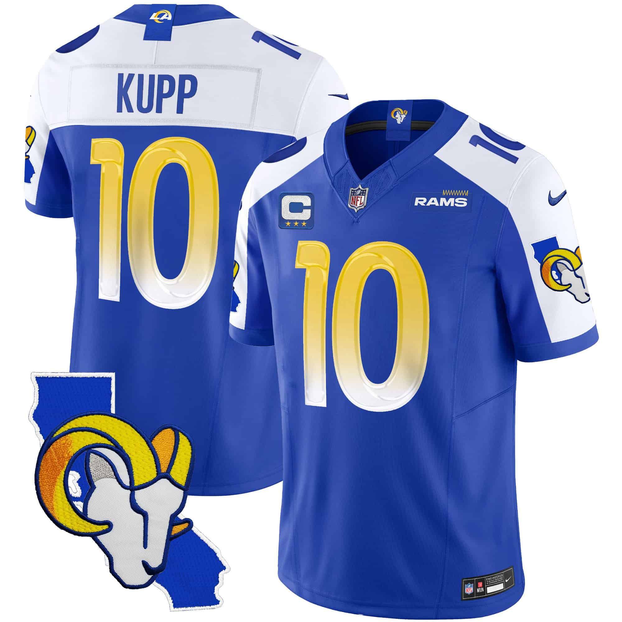 Men Los Angeles Rams #10 Kupp Blue 2024 Nike California Patch Vapor Limited NFL Jersey->indianapolis colts->NFL Jersey